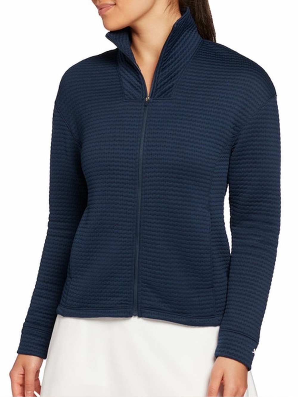 Slazenger Women's Embossed Full Zip Golf Jacket XS X-Small XSmall Navy Blue